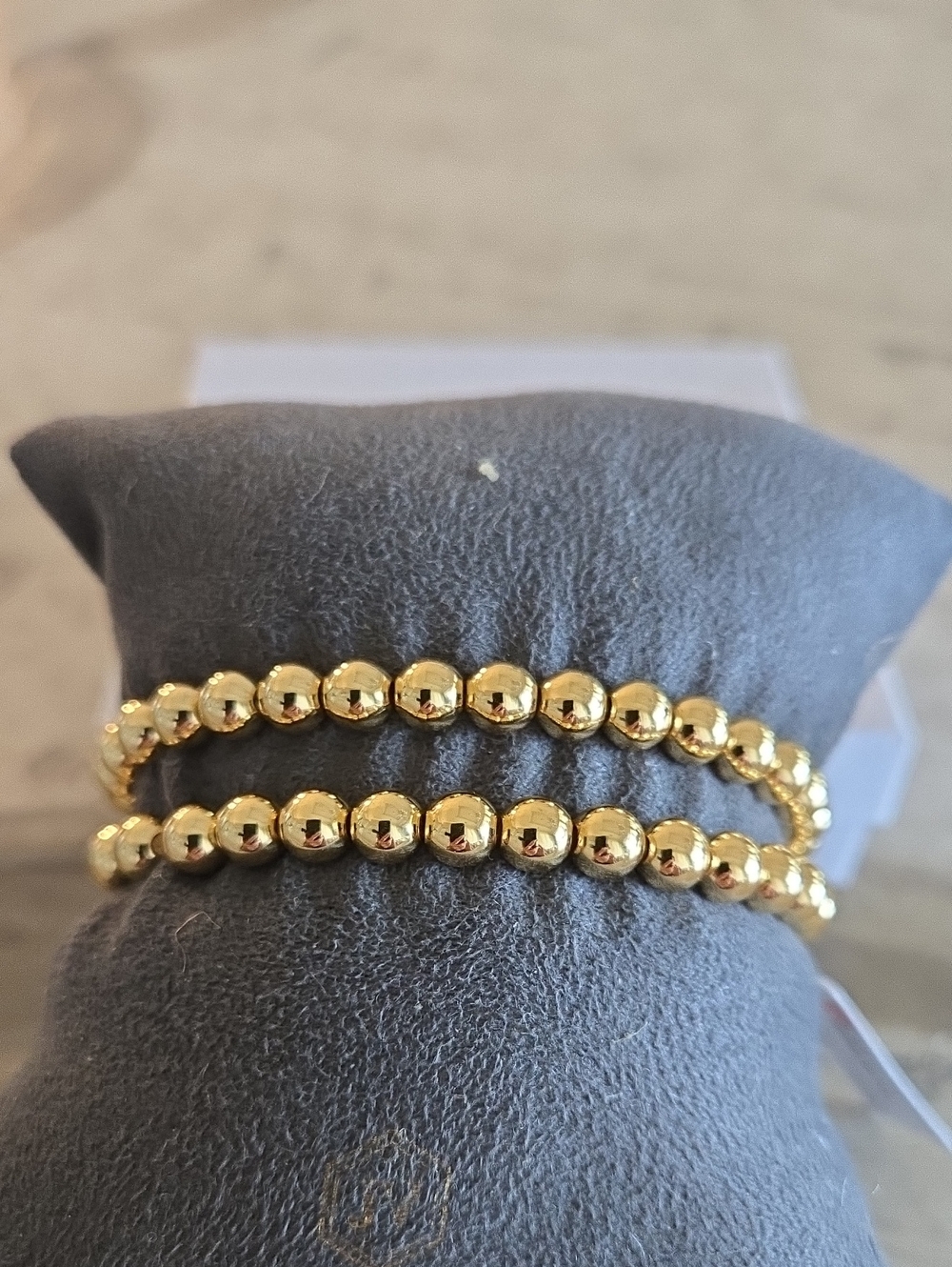 Gold Plated Bead Stretch Bracelet Set - NWT
